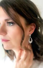 SIENNA // Diamond Trendy Modern Statement Drop Wedding Earrings,drop Cubic  Zirconia Bride Earrings,statement Bridal Wedding Earrings