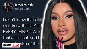 A slur is an insulting remark which could damage someone's reputation. Cardi B Called Out For Using Racial Slur Youtube
