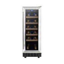 Most wine fridges are either single zone or dual zone. Electriq 19 Bottle Freestanding Under Counter Wine Cooler Full Single Zone 30cm Wide 82cm Tall Stainless Steel Electriq