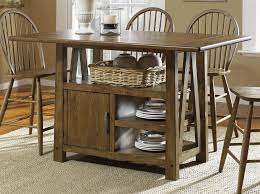 Although the kitchen has a small the wood kitchen island countertop and wood counter chairs complement the exposed beams and this modern kitchen perfectly shows that how to take advantage of the height. Kitchen Table Sets With Storage Kitchen Decorating Ideas Kitchen Table With Storage Kitchen Table Settings Stools For Kitchen Island