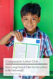 How Long Does It Take For My Letters To Be Delivered Child Sponsorship Writing Club Compassion International
