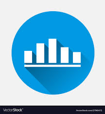 Business Chart Income And Expense Icon On Blue