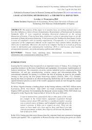 In india leasing has been leading financial institutions have also entered into the business of equipment leasing and financing. Pdf Lease Accounting Methodology A Theoretical Reflection