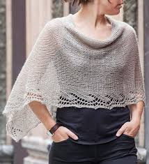 The piece is worked top down. Lace Poncho Knitting Patterns In The Loop Knitting