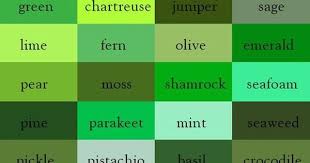 the color thesaurus green colour palette green paint shades of green
