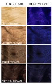 If you want a subtle dark blue tint and your hair is no darker than light to medium brown you can try a blue from any of the most popular 'direct dye' (semi permanent). Mua Lunar Tides Hair Dye Blue Velvet Dark Blue Semi Permanent Vegan Hair Color 4 Fl Oz 118 Ml Tren Amazon Má»¹ Chinh Hang 2020 Fado