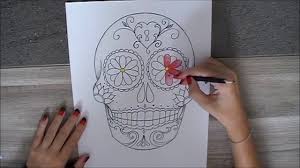 Ils sont peints à la main avec des motifs rappelant les alebrijes (univers onirique mexicain). Dessiner Une Tete De Mort Mexicaine Youtube