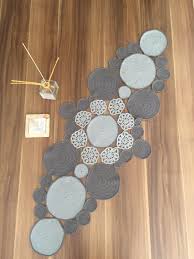 Excited To Share This Item From My Etsy Shop Handmade Runner Grey Tablecloth Crochet Table Cover Crochet Runner Do Elisi Fikirleri Tig Isleri Desenler