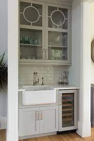This copper kitchen sink is handmade in mexico and features a hand. Wet Bar With A Farmhouse Sink May Be Small But Does Not Lack Style Gray Glass Front Wet Bar Cabinets Showcas Wet Bar Cabinets Home Wet Bar Farmhouse Bar Sinks