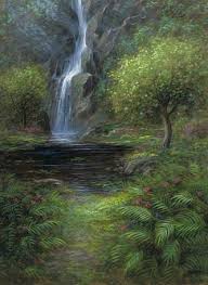Garden Of Eden 13 5 X 24 Le Signed Numbered Giclee Canvas Garden Of Eden Landscape Pictures