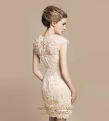 Short Ivory Lace Wedding Dress Tea Length Wedding Dresses Cap Sleeves Short Lace Wedding Dress Wedding Dresses Lace Wedding Dress Cap Sleeves