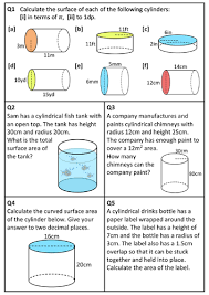 Now, all you have to do is plug the dimensions of each shape into the formula for finding the surface area of each shape and you're all done. Surface Area Of Cylinders Teaching Resources