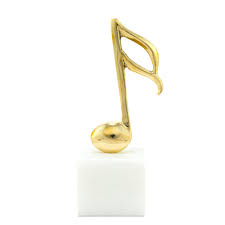 Music Note Symbol Table Sculpture Sixteenth Music Note Symbol Solid Brass On White Marble Handmade Decor Creation 18cm 7 Gold White Colors Combina In 2020 Music Note