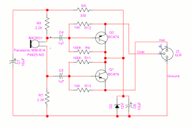 The motor is switched by a darlington with discrete components. Powering Microphones