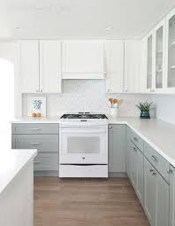 Image Result For Gray Cabinets White Appliances Kitchen Cabinets Grey And White White Kitchen Appliances Kitchen Cabinet Design