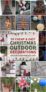 Christmas decoration pendant outside xmas tree hanging ornament santa claus snowman bear elk doll christmas decorations for home. 50 Cheap Easy Outdoor Christmas Decorations Prudent Penny Pincher