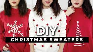 Diy Christmas Sweater Diy Ugly Christmas Sweaters Easy Minimal Giveaway Youtube