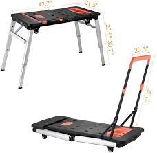 Click to add item masterforce® 60 x 24 workbench to your list. Buy Fixkit 7 In 1 Portable Workbench Multifunctional Folding Work Table Scaffold Dolly Platform With 4 Wheels For Garage Online In Uae B082v2j38q
