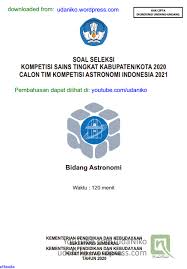 Check spelling or type a new query. Soal Dan Kunci Jawaban Kompetensi Sains Nasional Tingkat Kabupaten Ksn K Bidang Astronomi 2020 Sekedar Ingin Belajar Dan Berbagi
