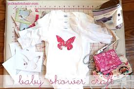 Decorate onesies for a cute baby shower craft idea! Baby Shower Crafts Decorate Onesie S The Polkadot Chair