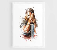 King Arthur Legend Of The Sword A3 Wall Art Print Poster Of Watercolour Inspiration Posters Art Prints Original Watercolor Painting