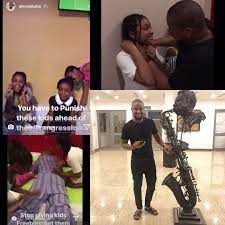 Nollywood actor alex ekubo who was recently a year older celebrated his birthday party last week. Actor Alexx Ekubo Snapped Strangling His Baby Sister Pics Celebrities Nigeria