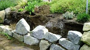 Trockenmauer Bauen Steinmauer Garten Gartenmauern Stutzmauer