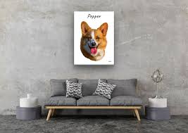 Custom pet portrait canvas prints, cat and dog portraits painting from photo, pets pop art styles, picture collage design ideas and gifts. Custom Dog Painting Portrait Canvas Print Personalised Portrait Of Your Pet From A Photo