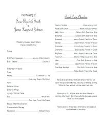 catholic wedding program template