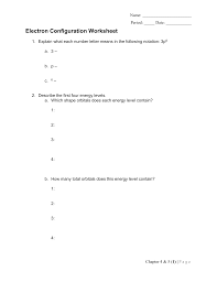 Orbital Notation Worksheet | Printable Worksheets And Activities For  Teachers, Parents, Tutors And Homeschool Families
