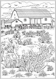 Spring Is Finally Here Get In A Springtime Mood With These 7 Different Spring Scene Coloring P Farm Coloring Pages Spring Coloring Pages Coloring Pages Nature