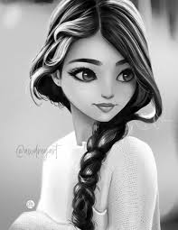 Art Black And White Woman Portrait Stylized Portraits By Awdrey Artcorgi Commission Art Portraits Cartoons Anime Art Paintings And More Girls Cartoon Art Cartoon Girl Drawing Girl Cartoon Characters