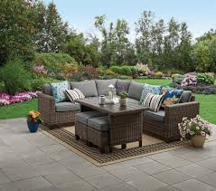 Many folks will try to tell you that there's a magic time of year you can buy patio furniture and automatically get the best price. Better Homes Gardens Brookbury 5 Piece Patio Wicker Sectional Set Walmart Com Walmart Com
