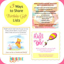 250 of the best birthday messages to make someone's day special. 3 Ways To Share Birthday Gift Lists The Inquisitive Mom