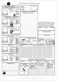Pen and paper charakterbogen rocket beans. Charakterbogen D3 Dungeons Dragons Auf Deutsch