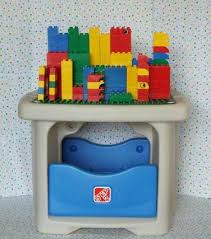 Step 2 Build Store Block Table Duplo Mega Bloks Lego Block Table Kids Playroom Block Play