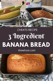 3 Ingredient Banana Bread Cake Mix Recipe The Whoot In 2020 Banana Bread Cake Banana Bread Recipe Moist Easy Banana Bread Recipe