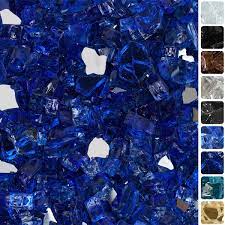 Our fire glass is richly colored to appeal in indoor and outdoor venues and is tempered to withstand the extreme temperatures of fireplaces and fire pits. Amazon Com Celestial Fire Glass High Luster 1 2 Reflective Tempered Fire Glass In Meridian Blue 10 Pound Jar Patio Lawn Garden