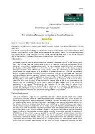 If a policyholder meets with an accident, then the insurer offers . Pdf The Formation Of Insurance Contracts And The Duty Of Insurers