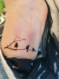 Birds On A Branch Tattoo Birds On A Limb Tattoo Temporary Tattoo Birds Sitting On A Branch Fake Tattoos Bird Tattoo Wrist Little Bird Tattoos Bird Tattoos For Women
