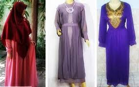 Contoh Model Baju Muslim Gamis Untuk Orang Gemuk Terbaik Model Pakaian Baju Muslim Gaun Lengan Panjang