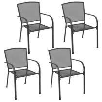 Black, metal kitchen & dining room chairs : Metal Garden Dining Chairs You Ll Love Wayfair Co Uk