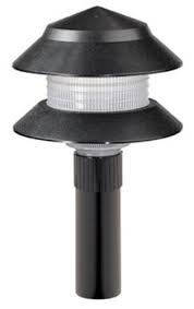 Patriot Lighting Black 2 Tier Low Voltage Path Light At Menards Patriot Lighting Reg Low Voltage Incandes Path Lights Landscape Lighting Paradise Landscape