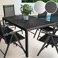 Miadomodo Table De Jardin Terrasse En Aluminium Pour 6 Personnes 150 X 90 X 72 Cm Couleur Au Choix Mobilier Jardin Table Terrasse Table De Jardin