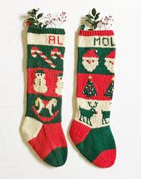 Primitives by kathy merry christmas vintage style large felt stockings with bell set of 2,red. Vintage Christmas Stockings 24 Knitting Pattern By Melinda Goodfellow Yankee Knitter Designs