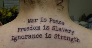 War Is Peace Freedom Is Slavery Ignorance Is Strength T Shirt War Is Peace Freedom Is Slavery Ignorance Is Strength From 1984 Hippies Tatuar Tatuajes