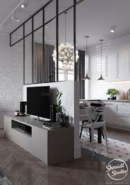 A Scandinavian Chic Style 3 Bedroom Apartment For A Young Family Living Room Partition Design Interior Chic Interior Design