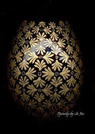 Golden Leaves 5th Chiyogami Yuzen Series Egg Shell Art Egg Art Easter Eggs