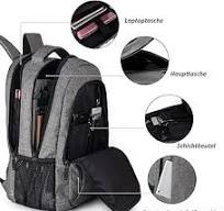 MoFut Rucksack Herren Groß, 15,6 Zoll Laptop Rucksack mit Verstellbarer  Schnalle und Gepäckgurt, Daypacks mit Laptopfach, Backpack Handgepäck  Rucksack ...
