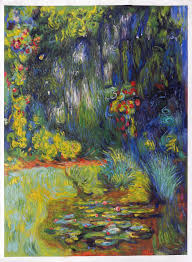 The paintings depict his flower garden at his home in giverny, and were the main focus of his artistic production during the last thirty years of his life.many of the works were painted while monet suffered from cataracts. Corner Of Water Lily Pond Claude Monet Paintings